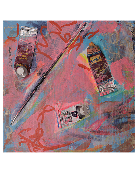 Im Atelier des Malers - 30 x 30 cm - 15 Euro