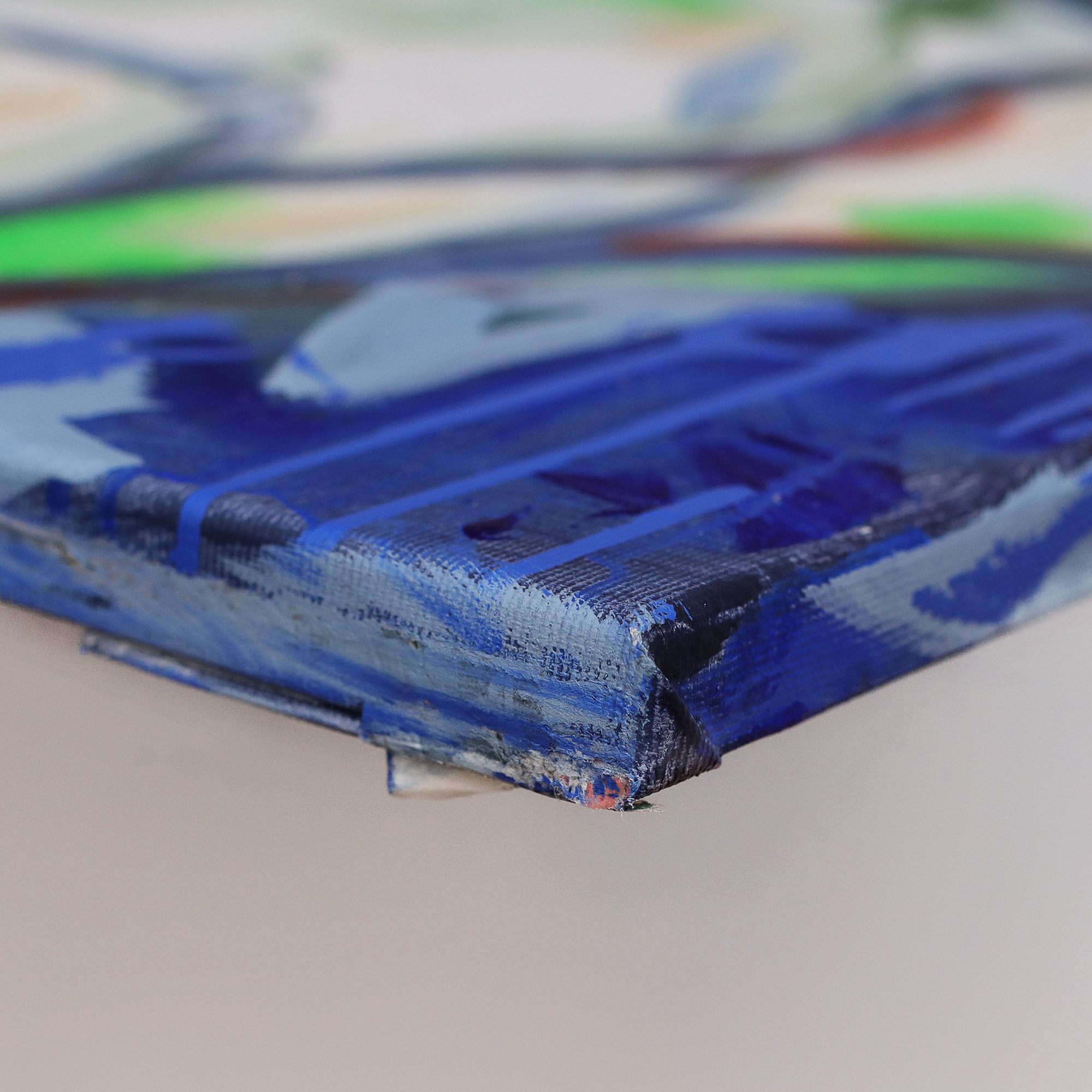 Detail XXL XL Gemälde Bild weiss blau Blume Bluete Garten Mohn Rose Pfingst abstrakt