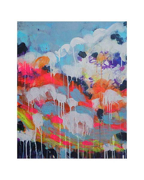 Wilder Abendhimmel - 70 x 60 cm - 45 Euro
