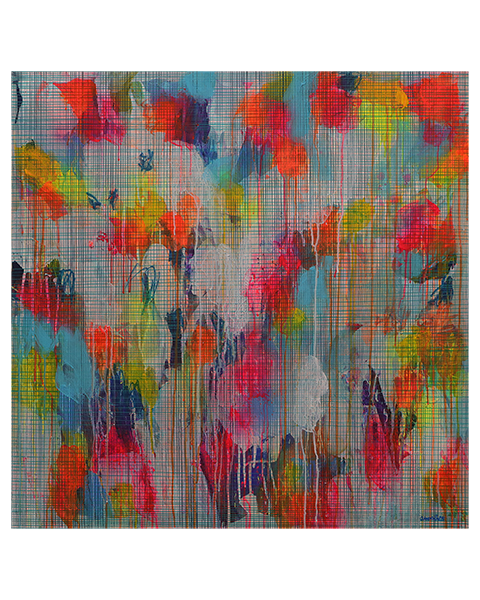 Linierte Abstraktion - 90 x 90 cm - 80 Euro