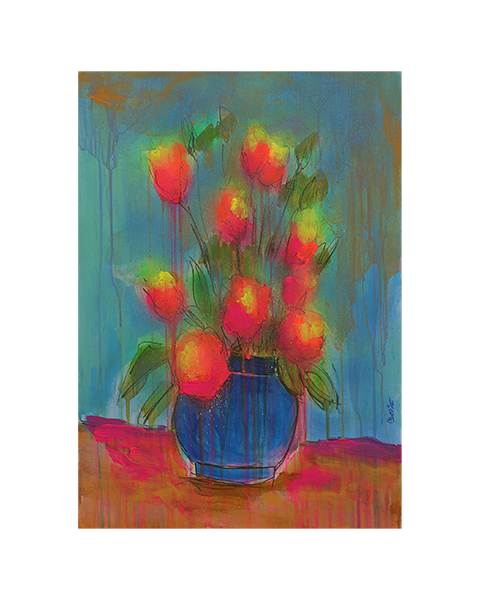 Neon-Blumenstrauß - 65 x 46 cm - 30 Euro