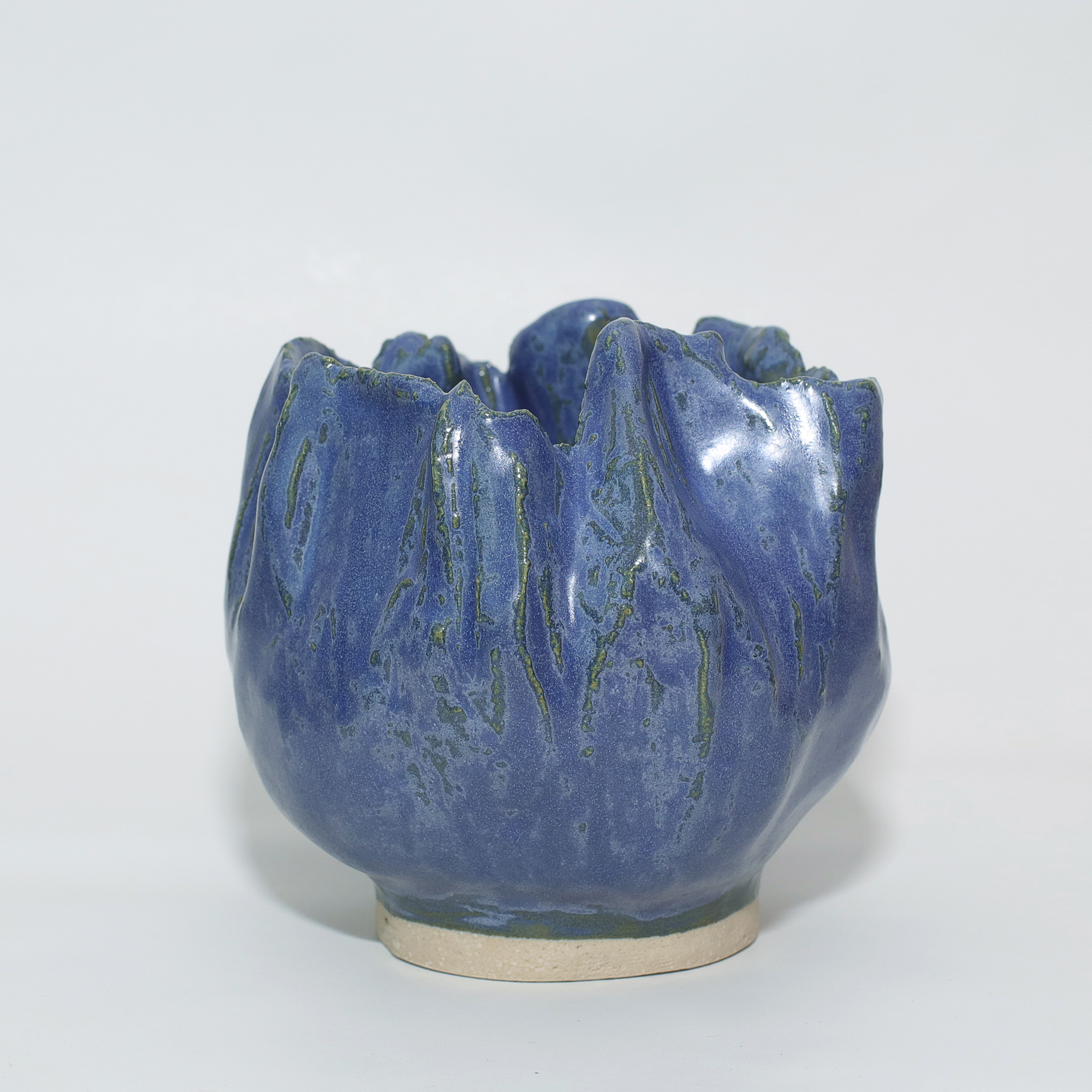 Keramik Blume Bluete Mohn Tulpe Rose gruen blau mittel Schale Mini XS klein Ton