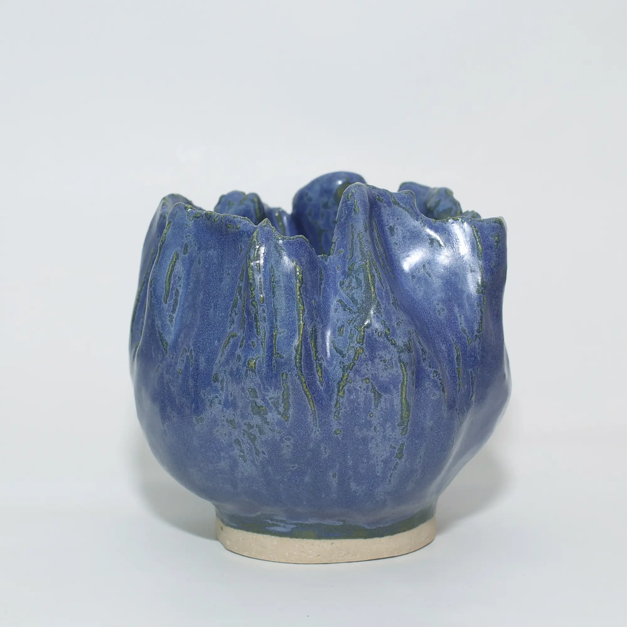 Keramik Blume Bluete Mohn Tulpe Rose gruen blau mittel Schale Mini XS klein Ton