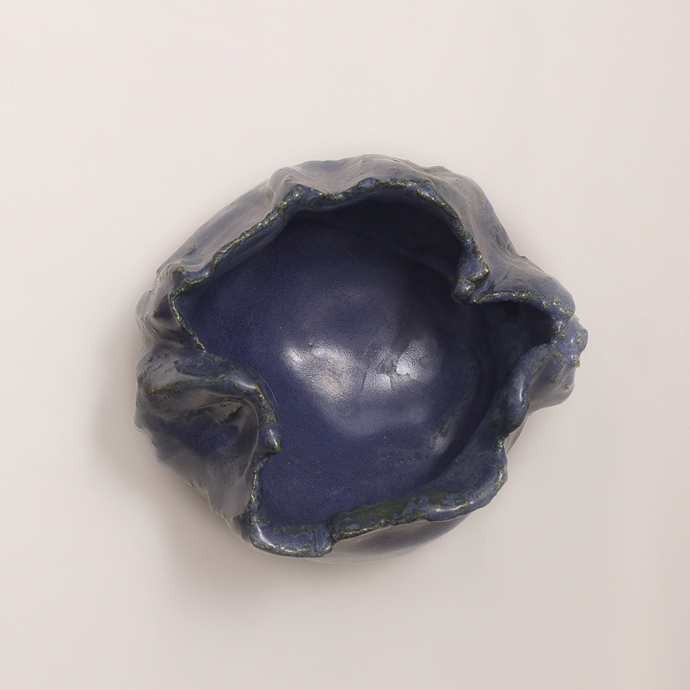 Detail Keramik Blume Bluete Mohn Tulpe Rose gruen blau mittel Schale Mini XS klein Ton