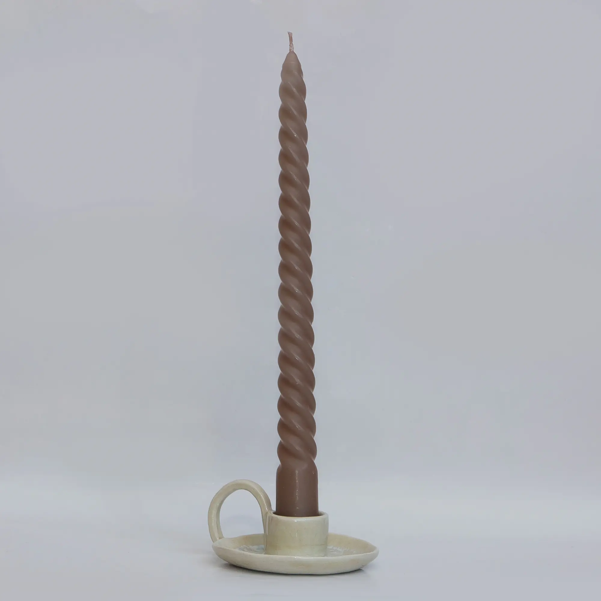 Keramik Steinzeug Unikat weiss Farb Verlauf Kerzen Staender Halter Deko Kunst