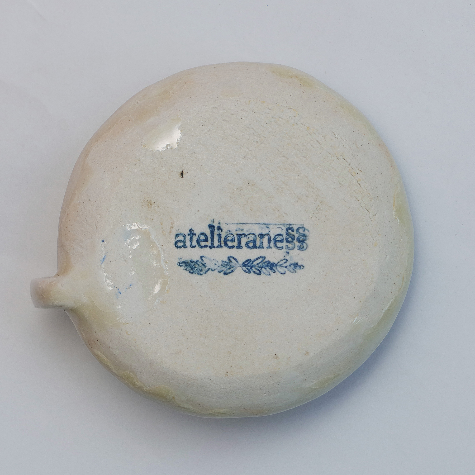 Detail Keramik Steinzeug Unikat weiss Farb Verlauf Kerzen Staender Halter Deko Kunst