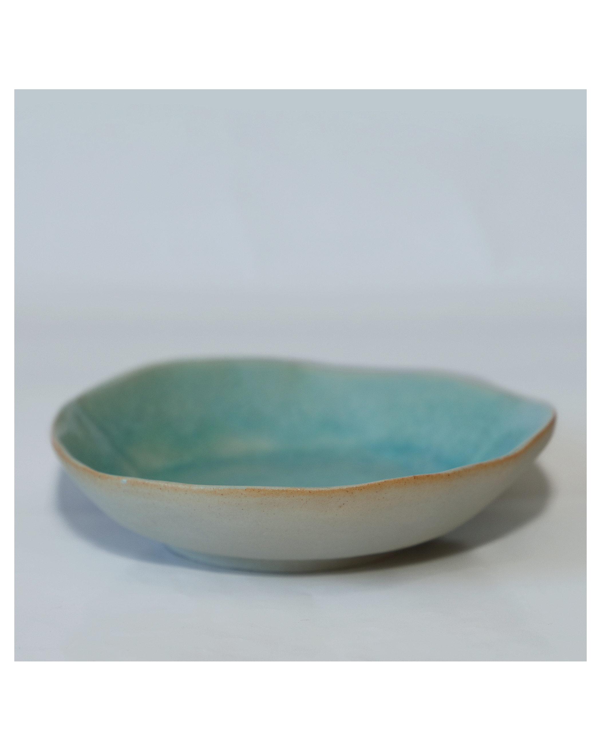 Kleine runde Schale mit Gletscher-Glasur - D11,5 cm - 5 Euro