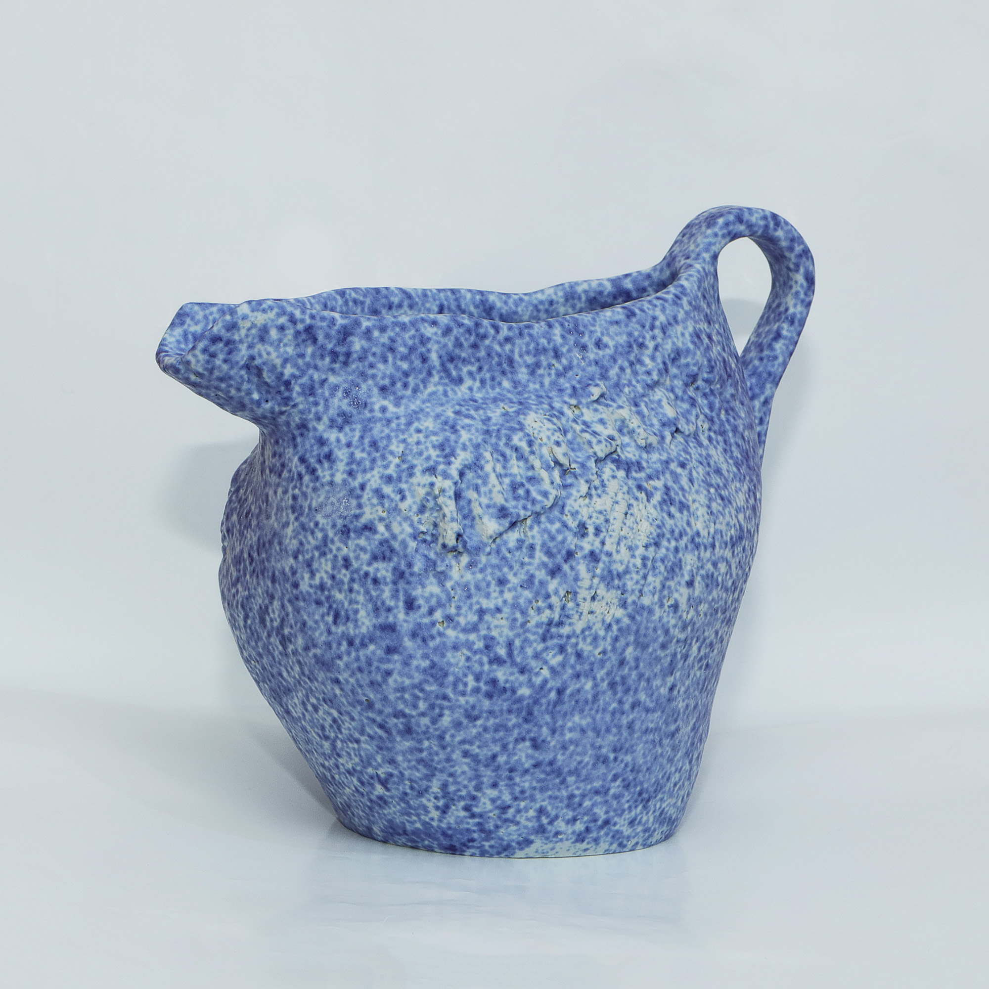 Blau weiß Künstler Teekanne Deko Blumen Vase Keramik Steinzeug abstrakt Kunst