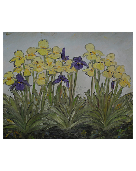 Lilien im Garten - 50 x 60 cm - 30 Euro