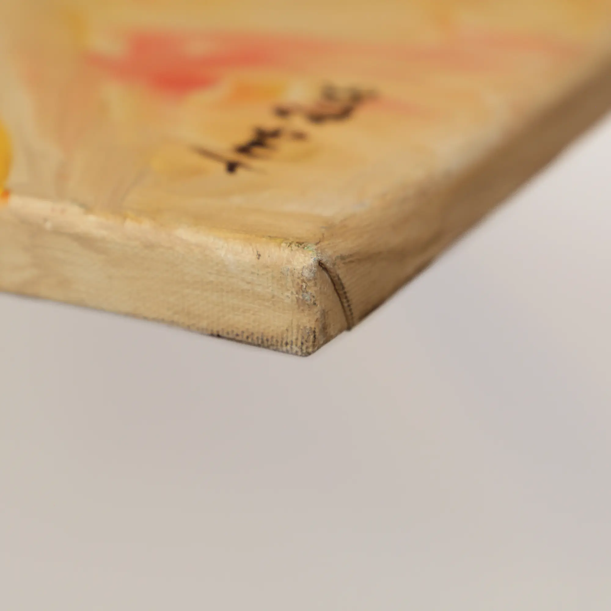 Nahaufnahme XL Gemälde Kueche Esszimmer Diele gelb rot orange Chilli Paprika Gewuerze