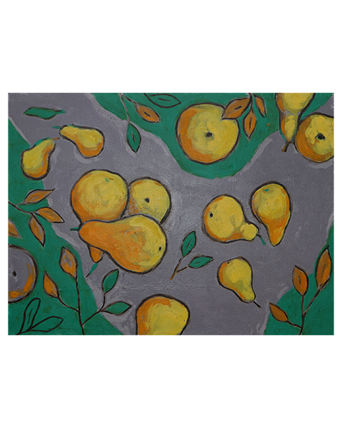 Birnen in grau - 60 x 80 cm - 50 Euro