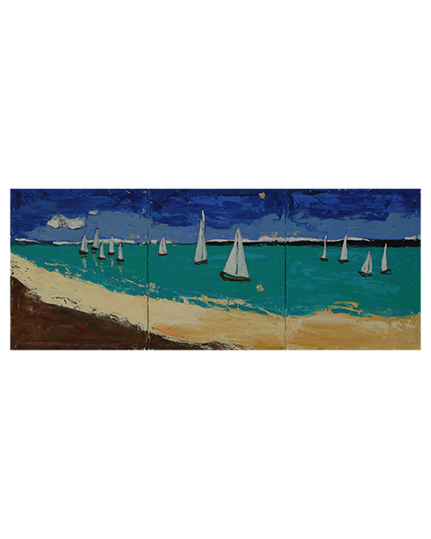 Segelboote - 60 x 150 cm - 75 Euro