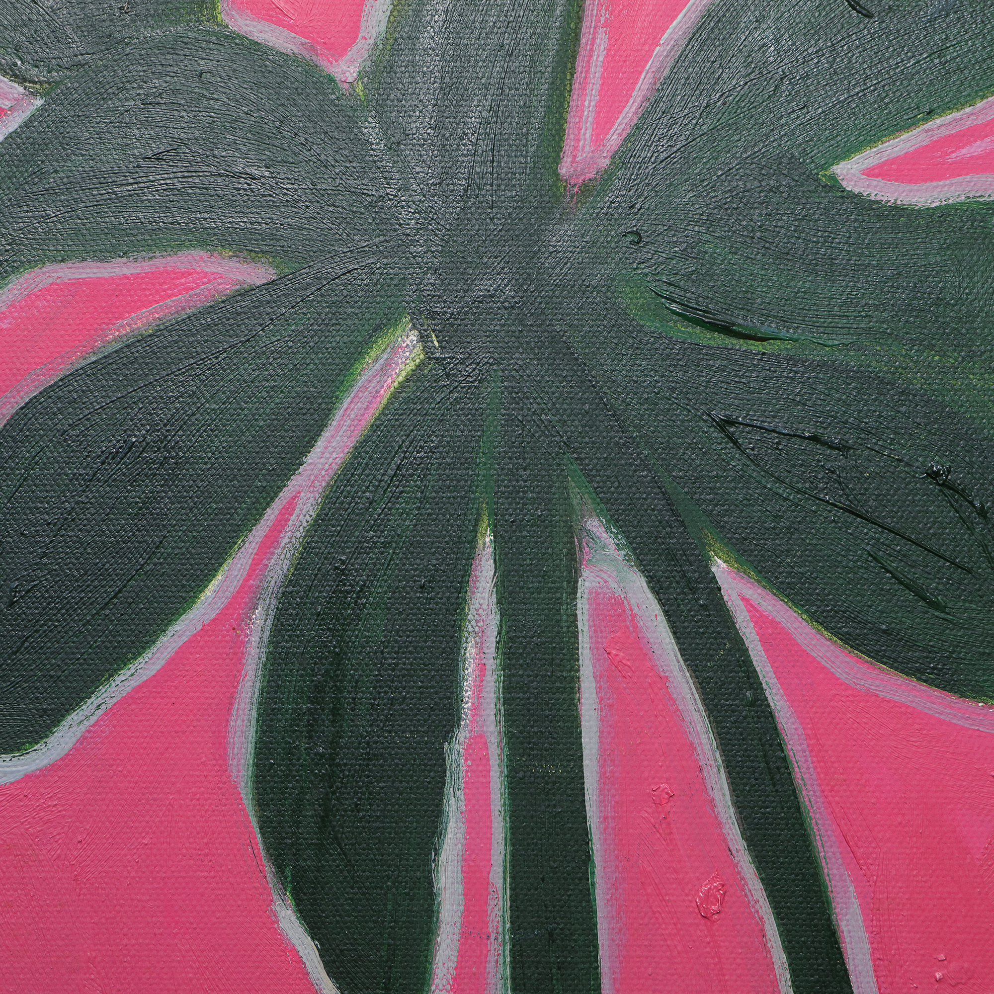 Detail Gemälde Palmen pink Palme rosa Baum Urlaub ocker gruen Wueste Sahara