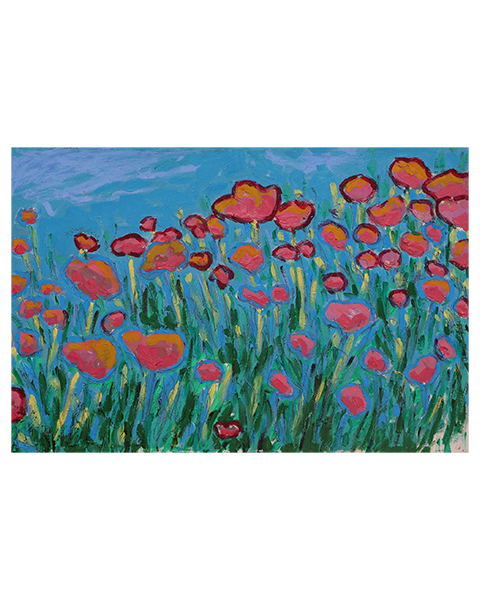 Blumenwiese, pastell - 40 x 60 cm - 25 Euro