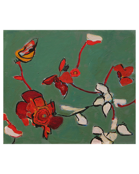 Blätter und Dornen - 60 x 70 cm - 45 Euro