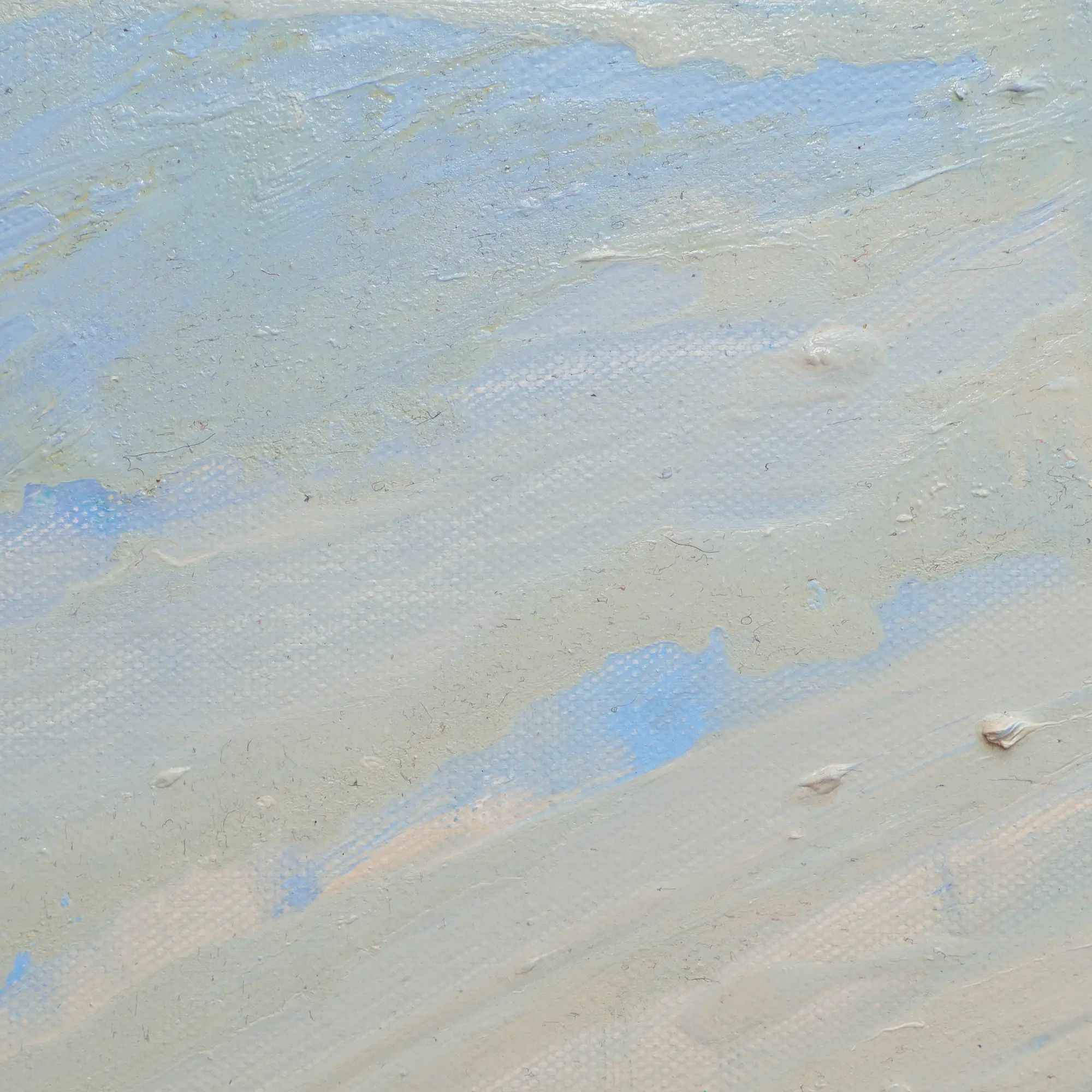 Nahaufnahme Gemälde Frankfurt New York Grossstadt Stadt Skyline Hochhaeuser grau hell alla-prima