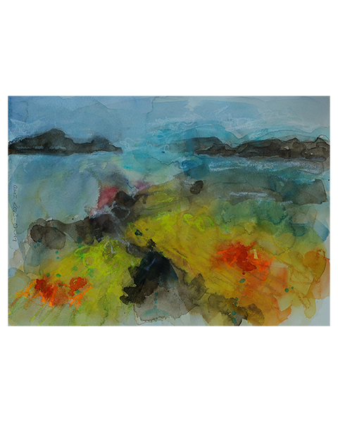 Volcanic landscape - 24 x 32 cm - 10 Euro