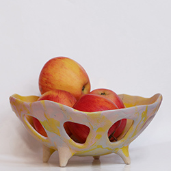zeitgenösissche moderne abstrakte Steinzeug Keramik Obstschale Blumenvase zeitgenösissche moderne abstrakte Steinzeug Keramik Obstschale Blumenvase